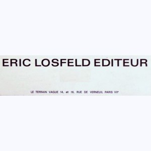 Editeur : Éric Losfeld